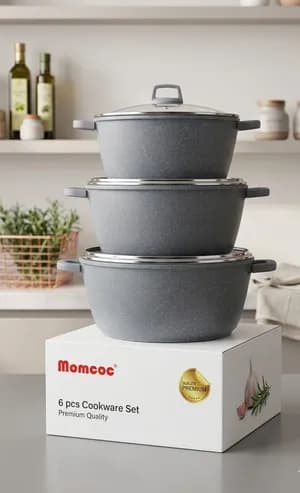 Momcoc 6pcs Non-Stick Cookware Set
