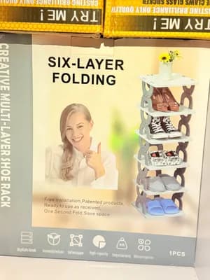 6 Layer Folding Shoe Rack