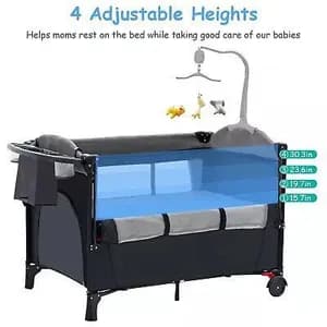 5in1 Deluxe Baby Bedside Crib