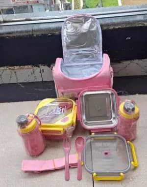 School Lunch Box Set with Insulated Bag