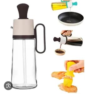 630ml Glass Oil Sprayer Bottle with Silicone Brush