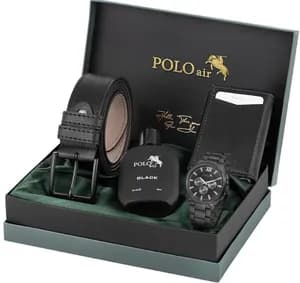 Polo Air Gift Set with Watch, Belt, and Wallet