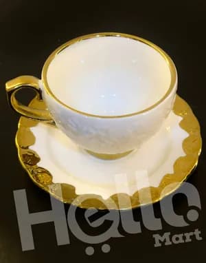 Gold Rim Coffee Cups Set of 6