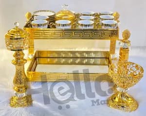 Large Coffee Rekebot Tray Set