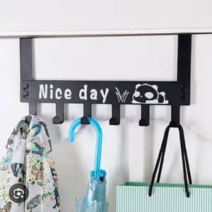 6-hook metal clothes rack