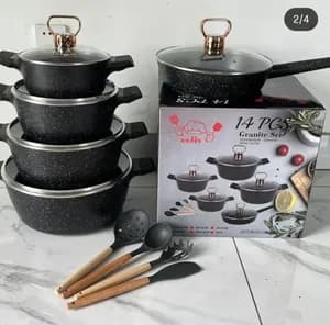 Vmigo 14 pcs Granite cookware set
