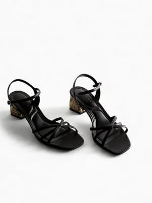 Primark Strappy Woven Block Heel Sandals